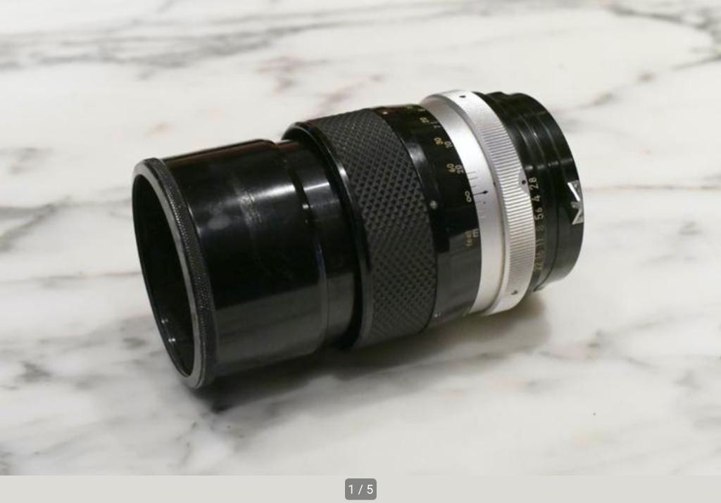 Nikon Nikkor 135mm/f2.8 A nr.170199 met koker, Ophalen of Verzenden, 1960 tot 1980, Lens of Lenzen