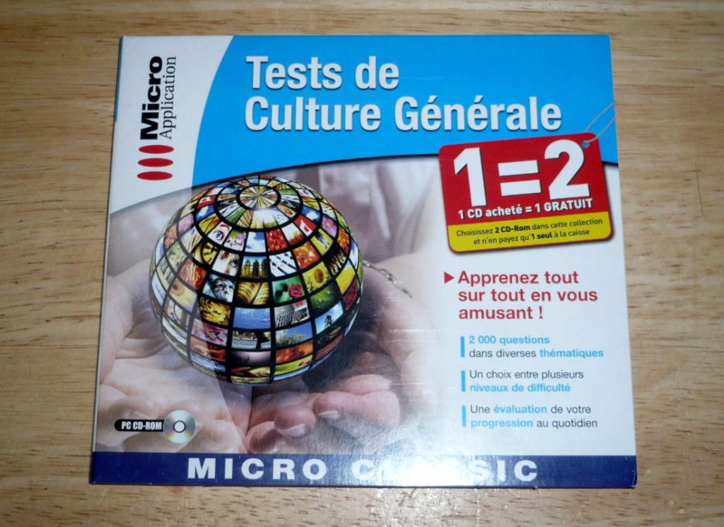Test de culture générale - Micro Application, Informatique & Logiciels, Logiciel d'Éducation & Cours, Comme neuf, Autres types