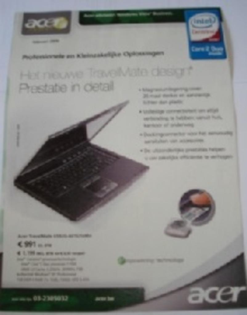 Acer computers 2008 Brochure Catalogue Prospekt, Boeken, Informatica en Computer, Verzenden, Zo goed als nieuw, Acer, Hardware