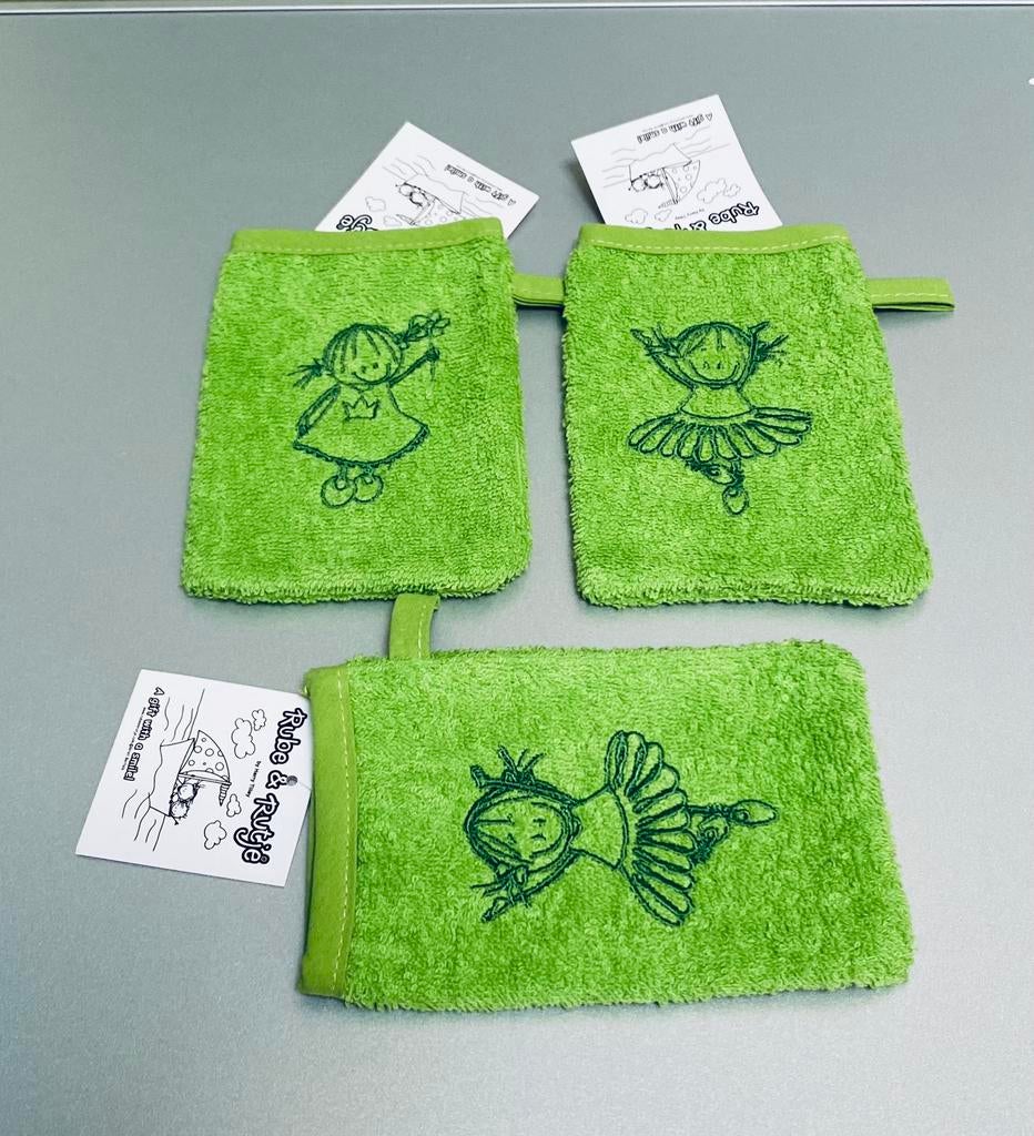 🍄. 3 NIEUWE  Kinderwashandjes Rube & Rutje, Kinderen en Baby's, Badjes en Verzorging, Nieuw, Ophalen of Verzenden