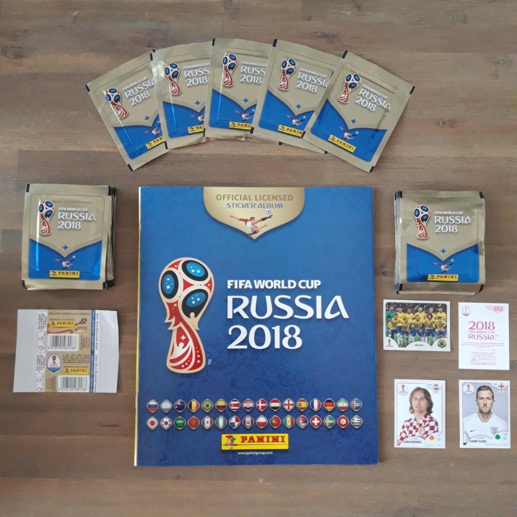 Panini Coupe du Monde 2018 Album vide + 50 sachets, Enlèvement ou Envoi, Neuf, Affiche, Image ou Autocollant