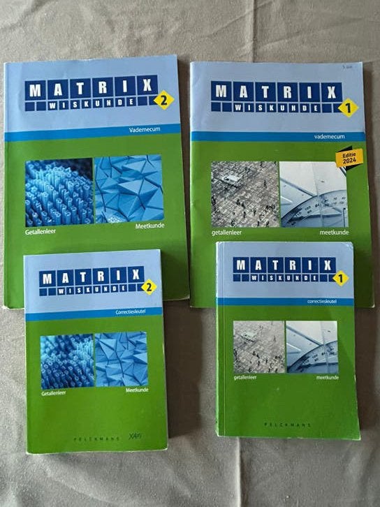 Matrix Wiskunde 1 & 2 Getallenleer, meetkunde, Boeken, Ophalen, Zo goed als nieuw