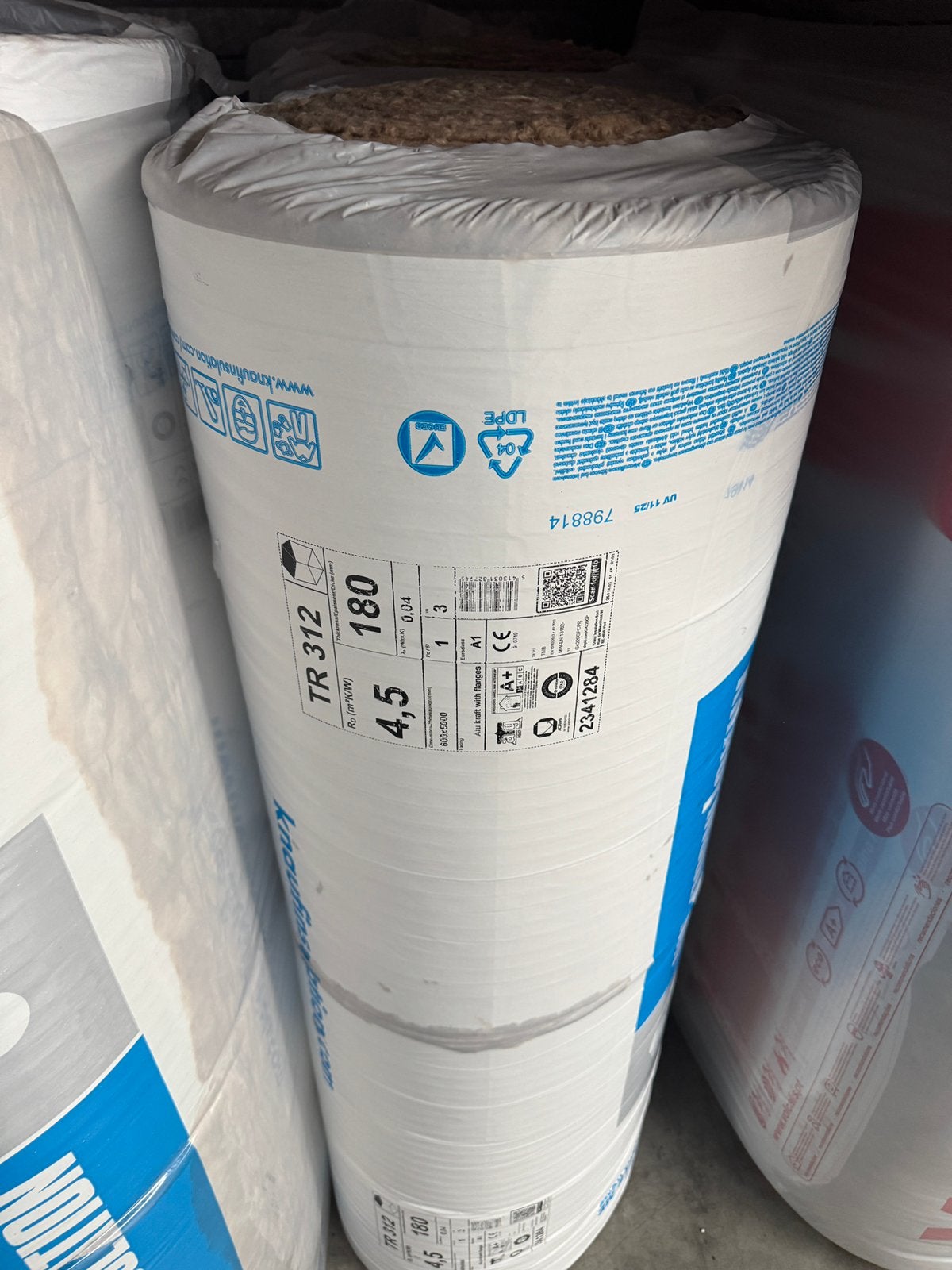 3 rollen knauf 150mm met alu 75 euro, Enlèvement, Comme neuf