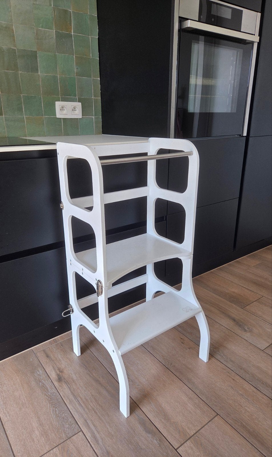 Houten leertoren step 'n sit, Ette Tete, wit, Enlèvement, Comme neuf
