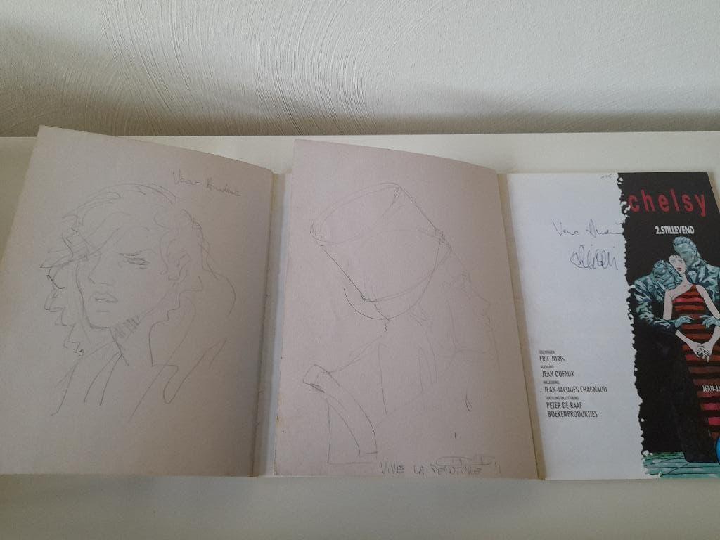 Strips - Chelsy - tekeningen + gesigneerd - Joris / Dufaux, Boeken, Ophalen of Verzenden, Zo goed als nieuw
