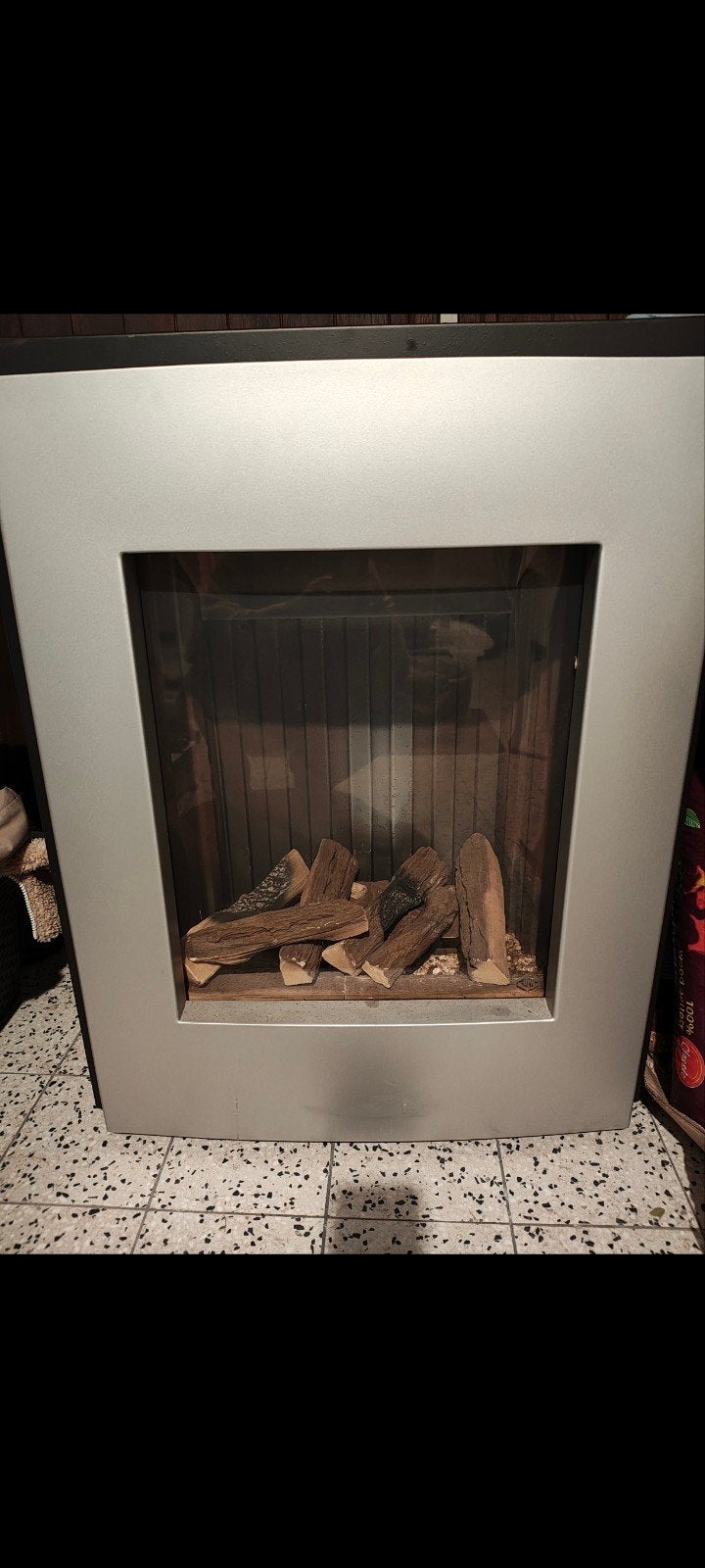 gas kachel, Maison & Meubles, Cheminées, Enlèvement, Utilisé, Cheminée sur pied, Cheminée au gaz