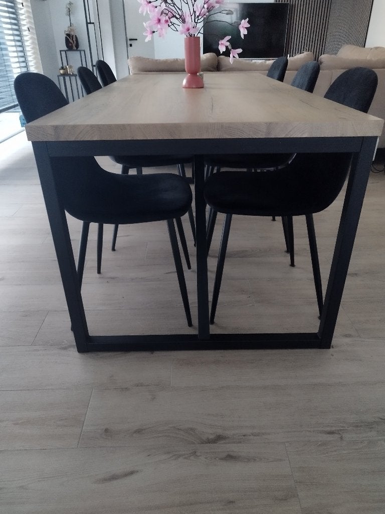 Prachtige eettafel,zo goed als nieuw! 8 stoelen erbij kan., Maison & Meubles, Enlèvement, Comme neuf, 150 à 200 cm, 50 à 100 cm