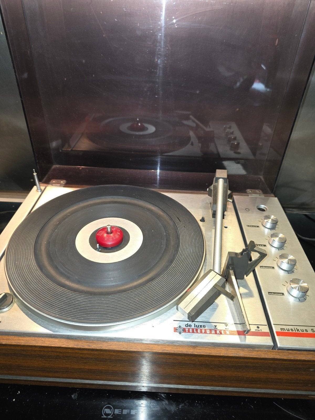 tourne-disque telefunken de luxe musikus 5092, Enlèvement, Utilisé, Tourne-disque, Autres marques
