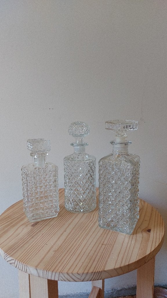 set van 3 flessen, Ophalen