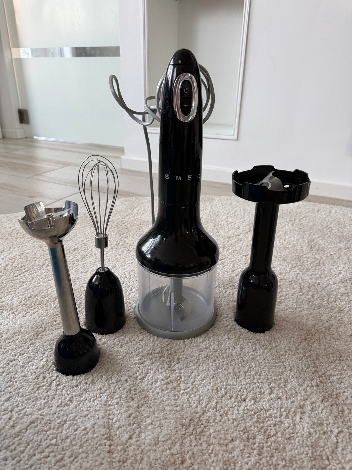 SMEG staafmixer set, Ophalen of Verzenden, Zo goed als nieuw, Vaatwasserbestendig, 3 snelheden of meer