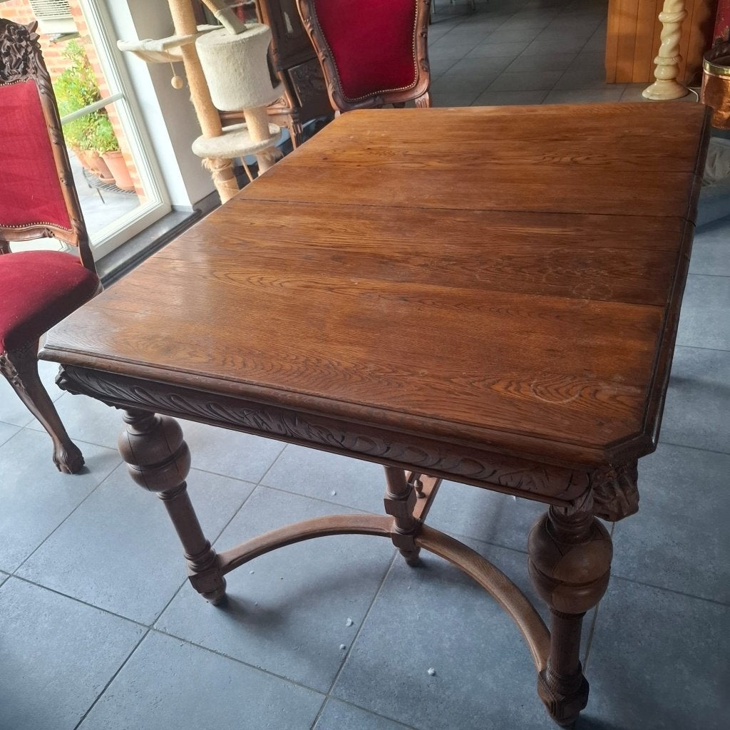 Antieke Mechelse Eettafel, Ophalen, Gebruikt, Vier personen, Rechthoekig