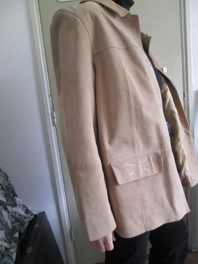 Suede blazer/zomerjas, Kleding | Dames, Jassen | Zomer, Beige, Ophalen of Verzenden, Gedragen, Maat 46/48 (XL) of groter