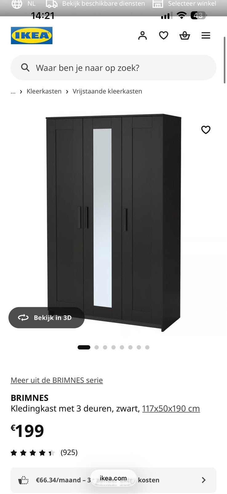Armoire, Ophalen, Gebruikt