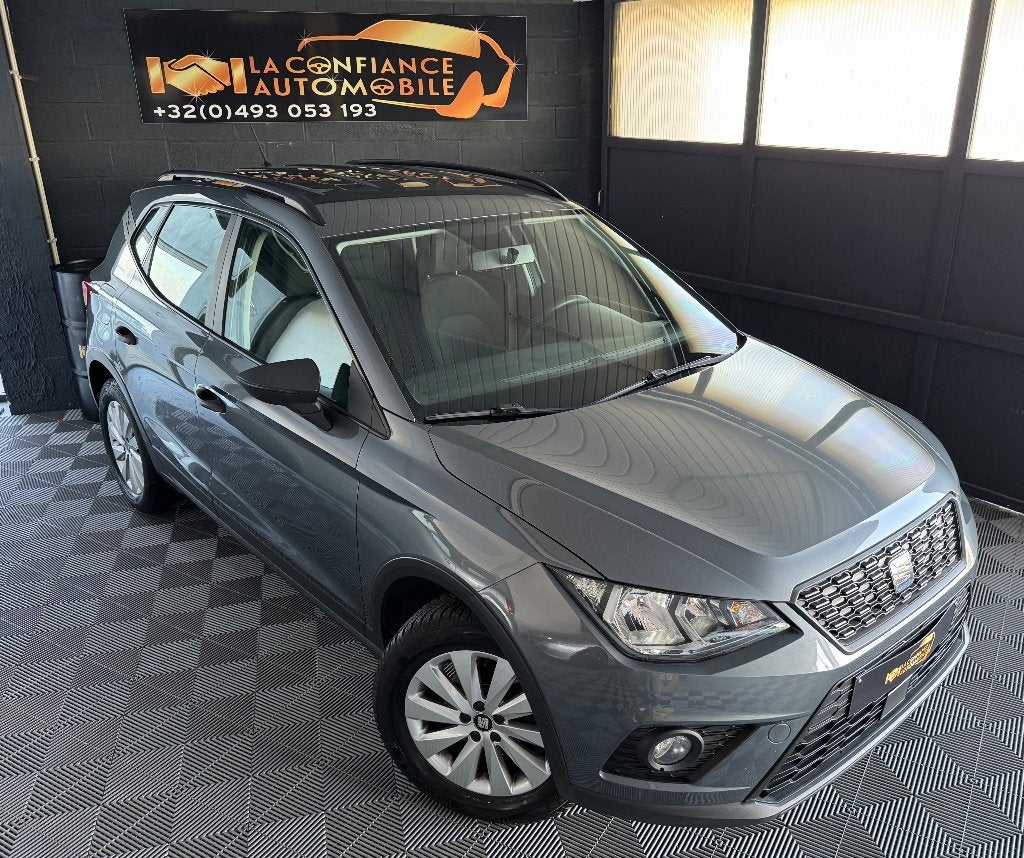 Seat Arona 1.0TSI 1er Propriétaire Garantie 12 Mois, Autos, Seat, Argent ou Gris, Achat, Noir, 5 portes