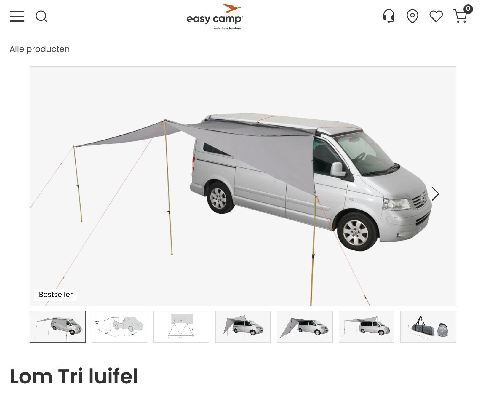 EASYCAMP TRI LUIFEL, Ophalen, Zo goed als nieuw, Easy Camp
