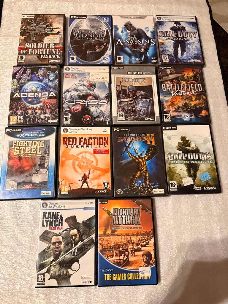 PC games lot Call of d,Crysis,Assassin’s Creed,Battlefield, Games en Spelcomputers, Ophalen, Zo goed als nieuw