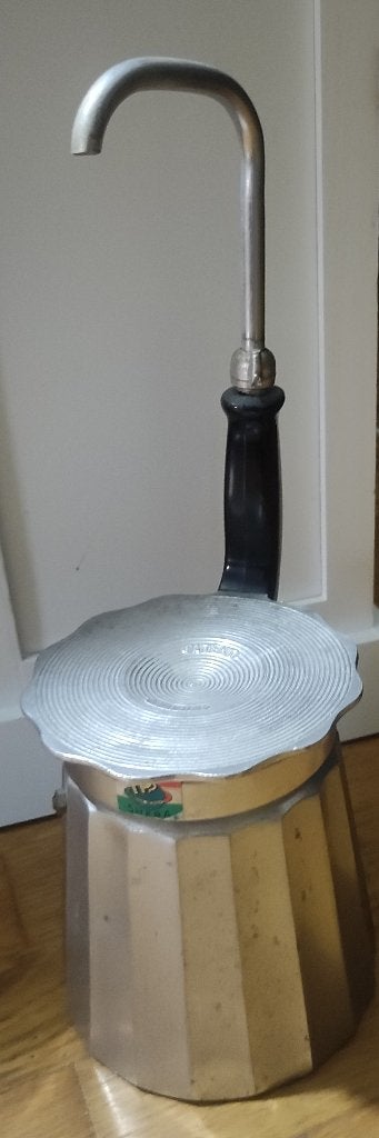 Vintage mokkapot uit 1969, Ophalen, Gemalen koffie, 10 kopjes of meer, Afneembaar waterreservoir