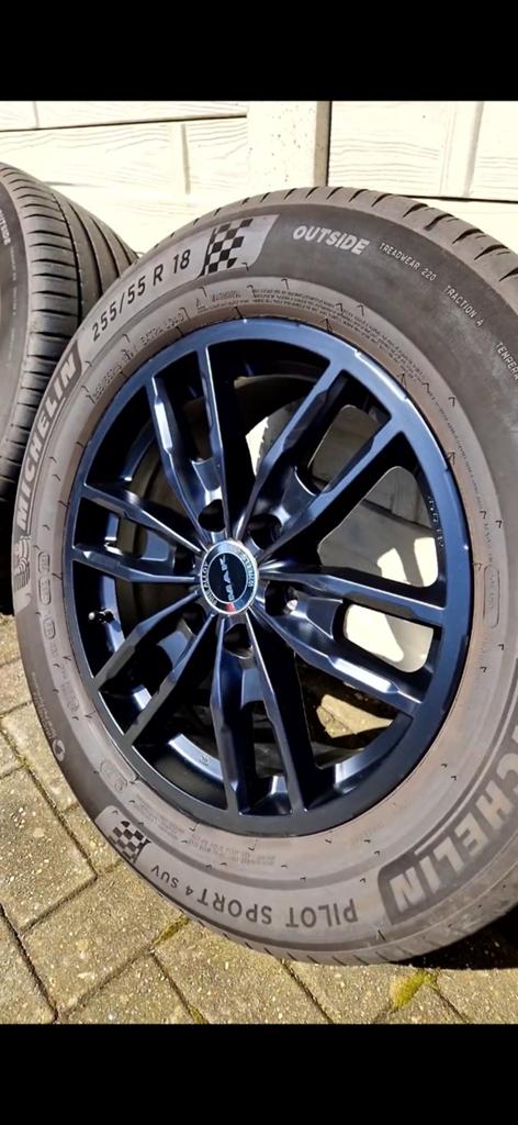4 SUV Michelin Pilot Sport 4 sur jantes MAK — 255/55 R18, Autos : Pièces & Accessoires, Pneus & Jantes, Pneu(s), 18 pouces, Enlèvement
