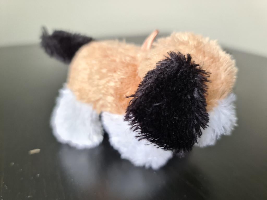 knuffel hond ongeveer 10 cm, Kinderen en Baby's, Speelgoed | Knuffels en Pluche, Ophalen, Zo goed als nieuw, Hond