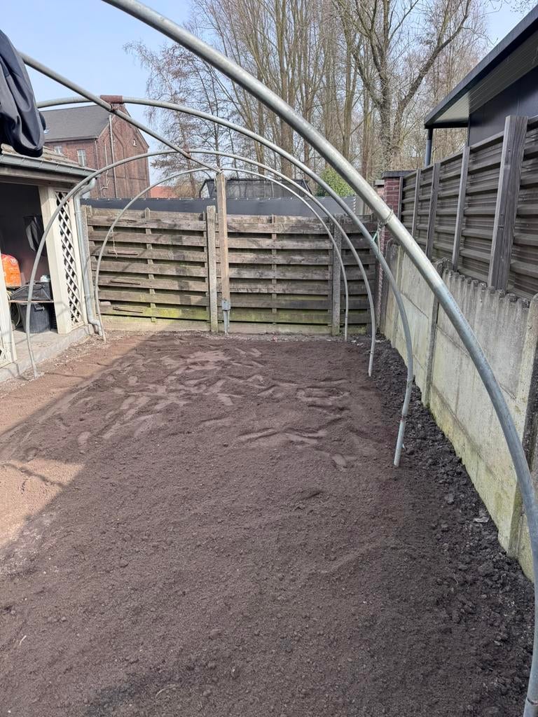 Metalen serre 6meter op 2meter, 3 meter hoog, Ophalen, Gebruikt, Serre