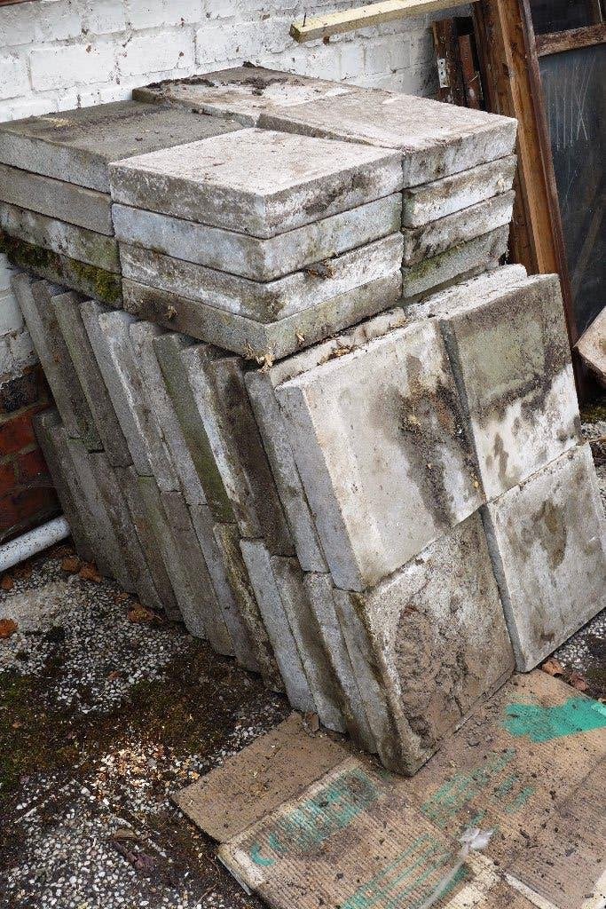 Betontegels, tegels, klinkers, Tuiles de terrasse, Enlèvement, 5 à 10 m², Béton