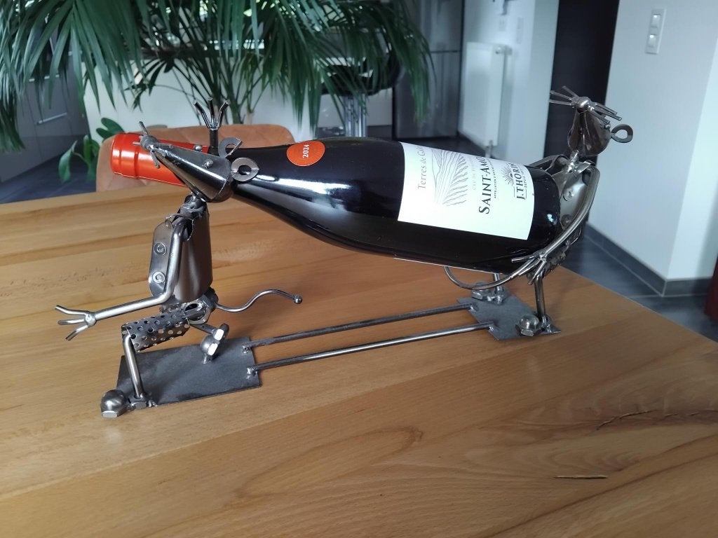 porte bouteille de vin décoration métal, Enlèvement, Comme neuf, Métal