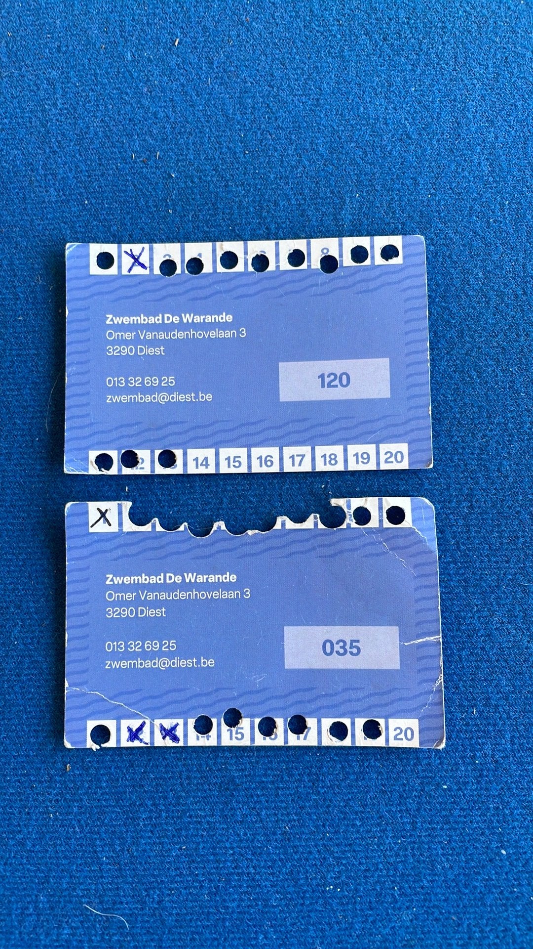 Beurtenkaart BINNENzwembad Diest De Warande, Hobby en Vrije tijd, Elektronica-componenten, Zo goed als nieuw, Ophalen of Verzenden