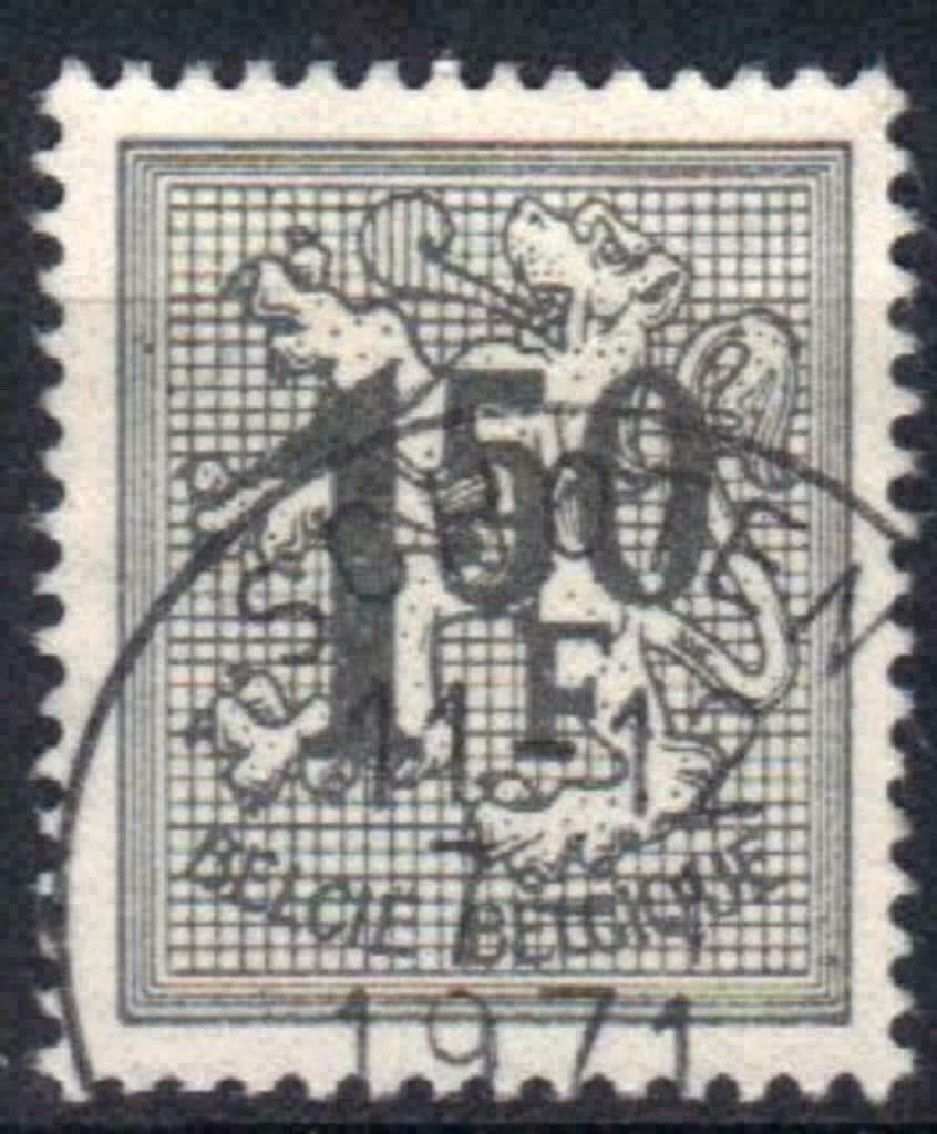 Belgie 1969 - Yvert/OBP 1518 - Cijfer op heraldieke lee (ST), Verzenden, Gestempeld, Gestempeld
