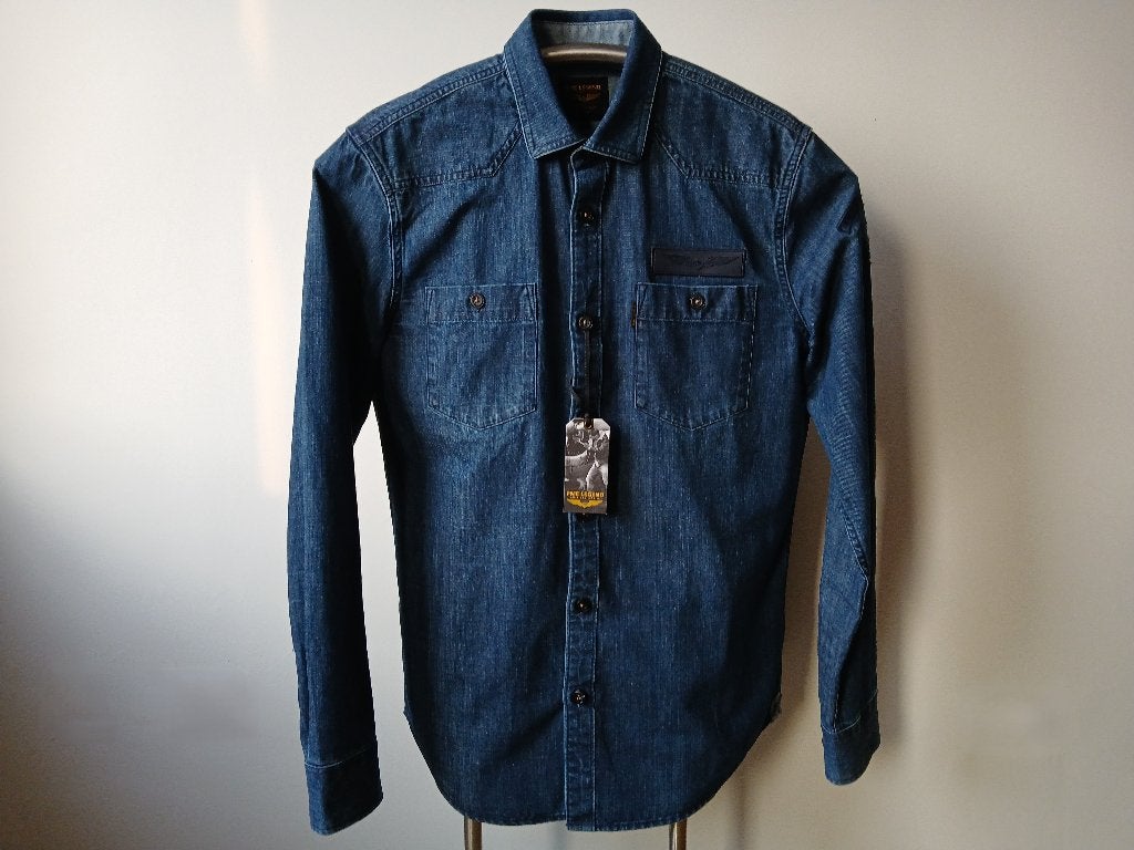 PME Legend Jeans hemd  Donkerblauw - Maat L  Nieuw met label, Blauw, Nieuw, Ophalen of Verzenden, PME Legend