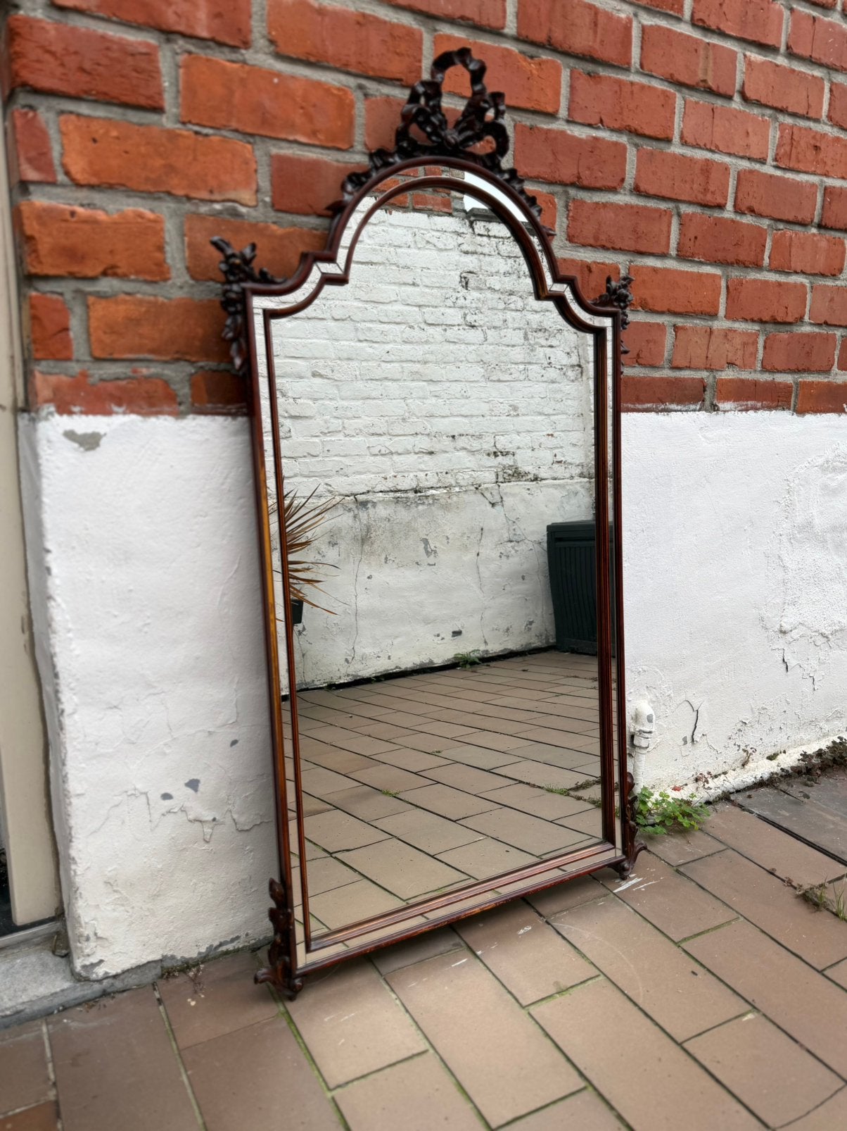 Vintage DeKnudt wandspiegel in Louis XVI-stijl – jaren 70/80, Antiek en Kunst, Ophalen, Overige vormen, 50 tot 100 cm, 100 tot 150 cm