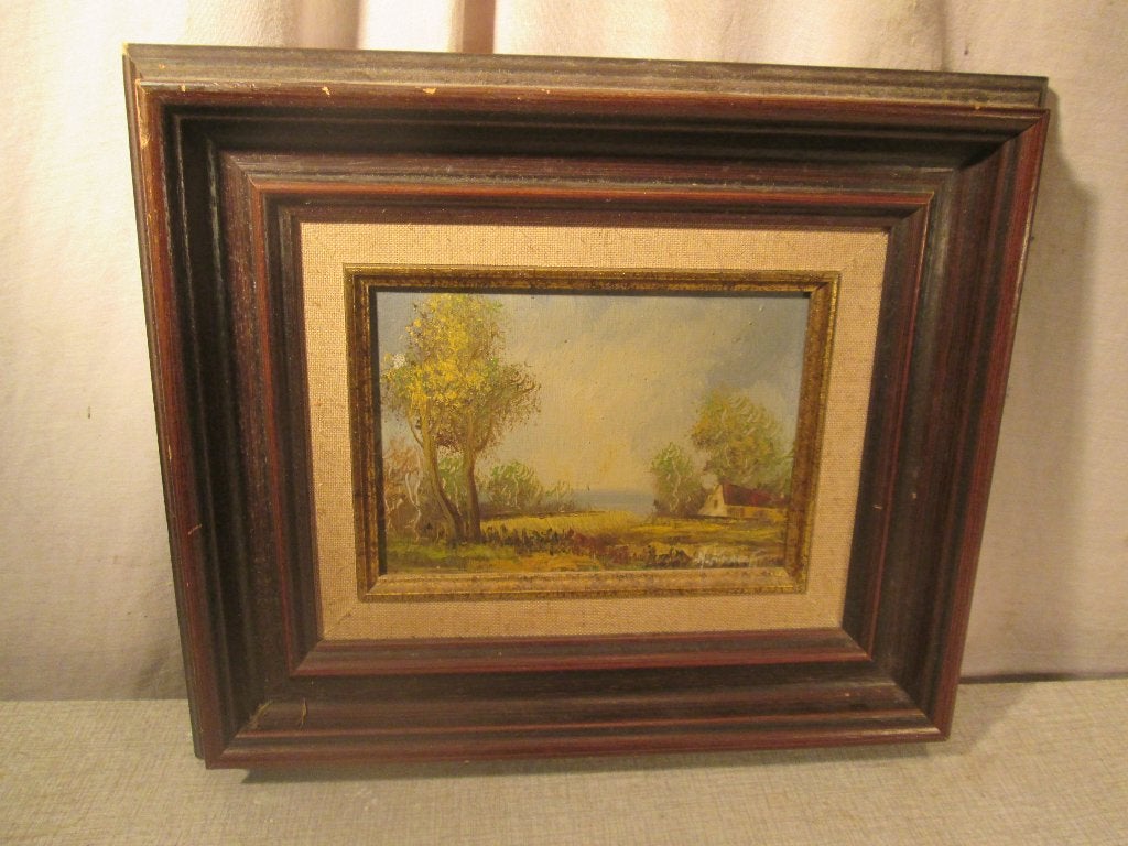 Œuvre magnifiquement peinte « Maison dans la Campine », Antiquités & Art, Enlèvement ou Envoi, Peinture à l'huile, Paysage, Encadré