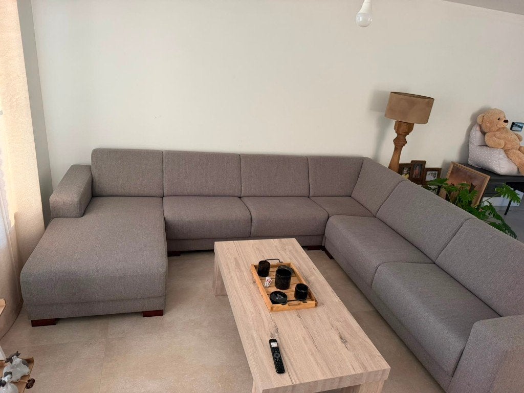 Zetel - hoeksalon U-vorm, Ophalen, Zo goed als nieuw, Stof, Modern landelijk