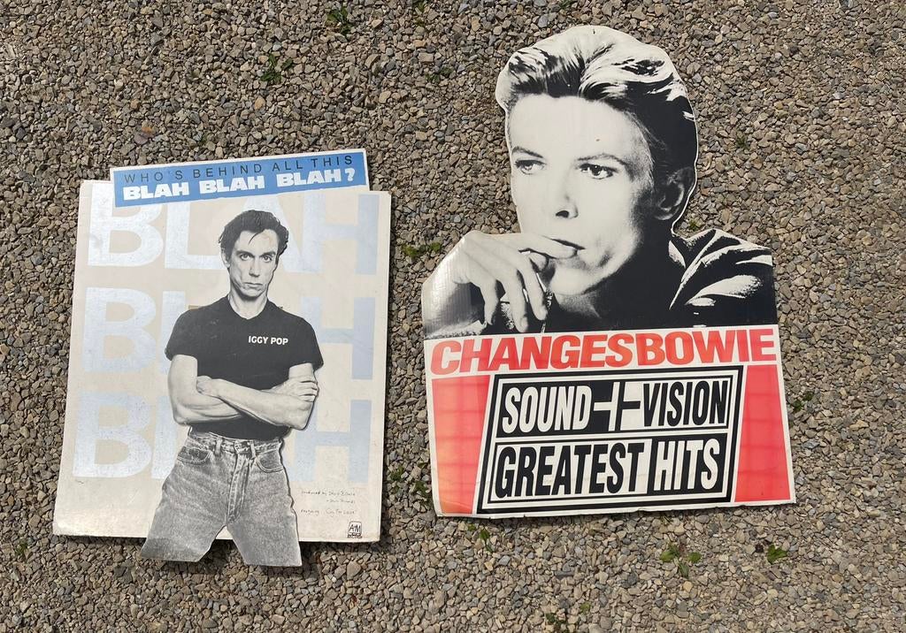 Platen muziek grote promo kartons, Verzamelen, Ophalen, Gebruikt, Reclamebord