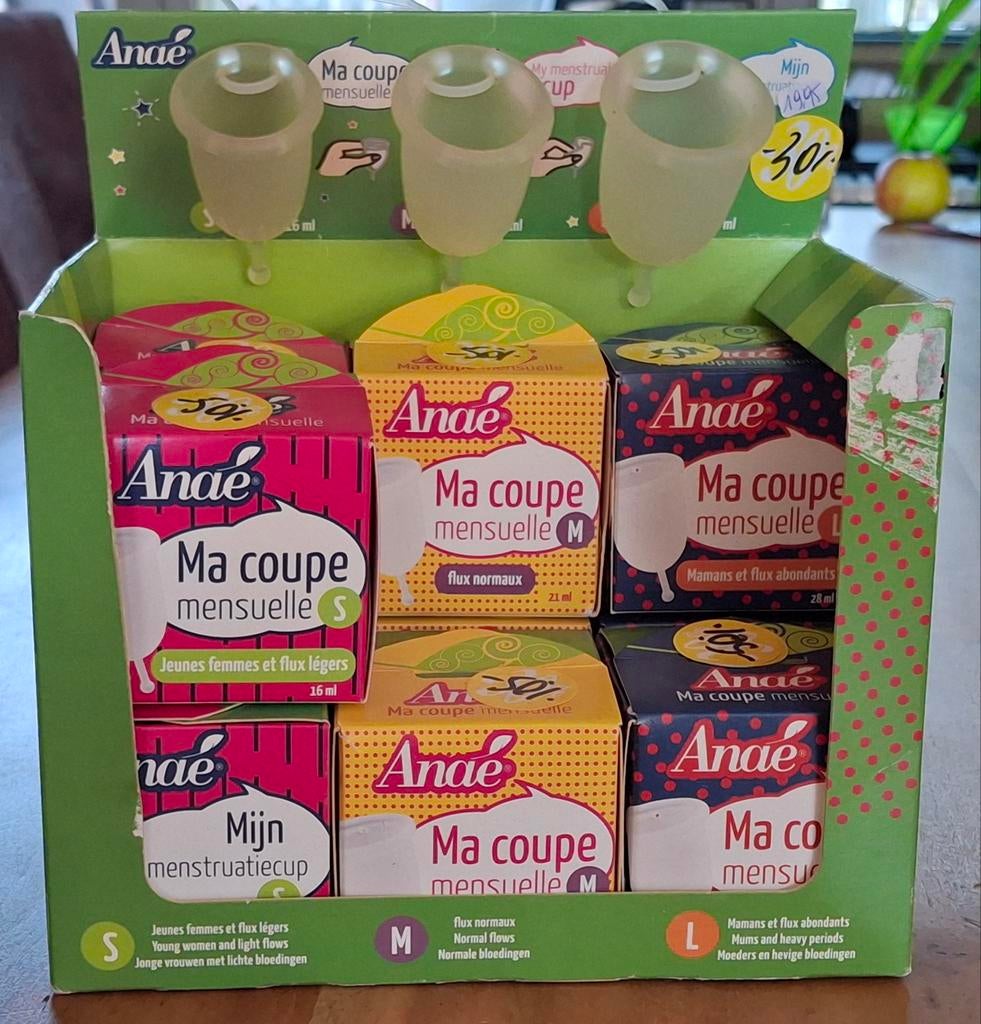 Coupe menstruelle Anaé
S/M/L NOUVEAU, Bijoux, Sacs & Beauté, Enlèvement ou Envoi, Neuf