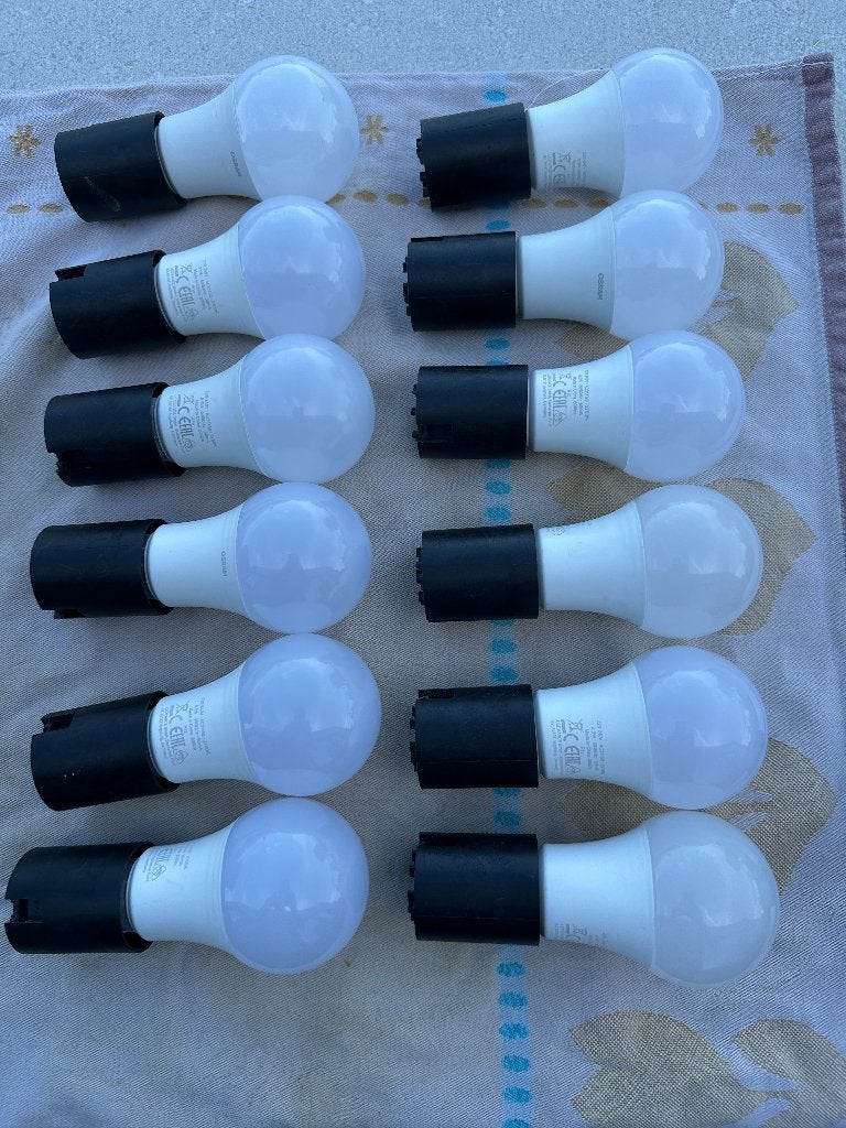 LED-lamp (x12) + fittings, Maison & Meubles, Lampes | Lampes en vrac, Ampoule LED, Lumière du jour, Autres marques, Enlèvement