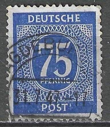 Duitsland A.A.S. 1946 - Yvert 24 - Cijfer in Ovaal (ST), Verzenden, Gestempeld
