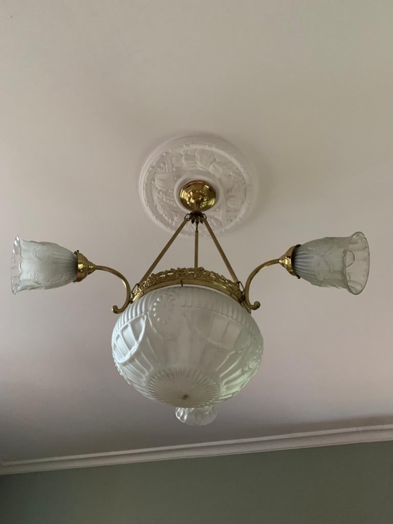 Retro luster Art Deco puntgaaf met 4 lichtpunten, Enlèvement ou Envoi, Comme neuf