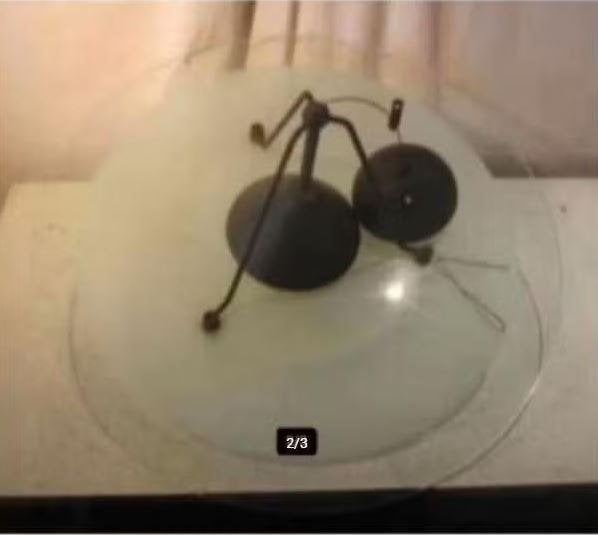 Grote Retro Glazen Hanglamp - 60cm diameter, Ophalen of Verzenden, Zo goed als nieuw, Glas