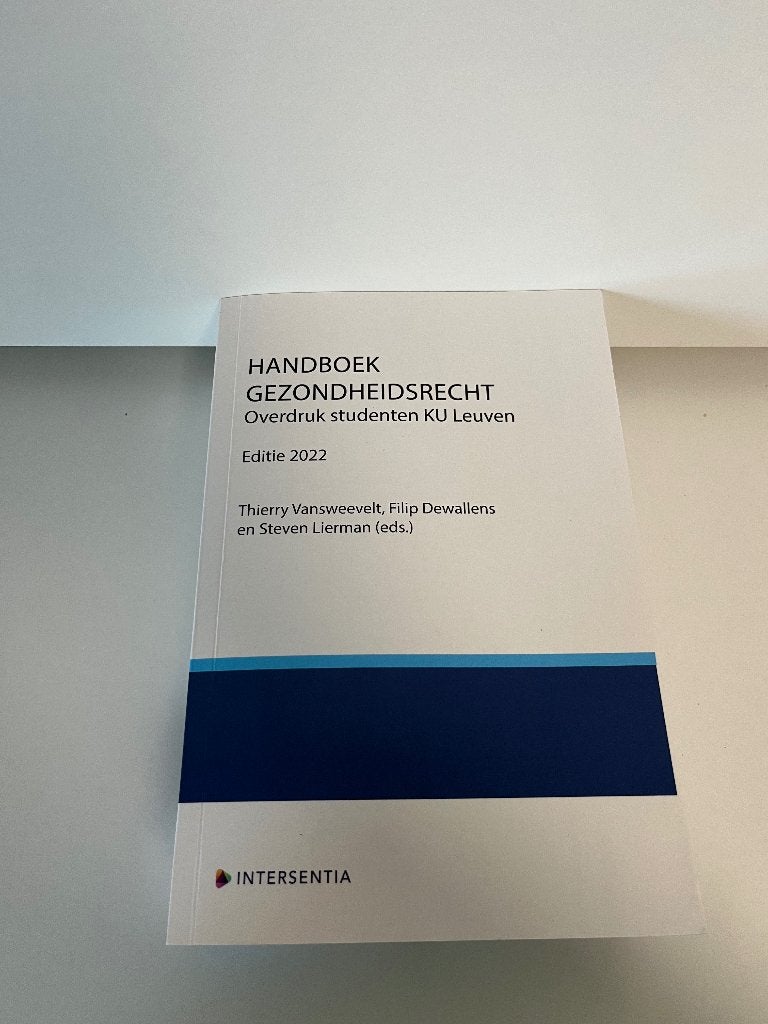 Handboek gezondheidsrecht editie 2022, Boeken, Studieboeken en Cursussen, Ophalen, Zo goed als nieuw, Hoger Onderwijs