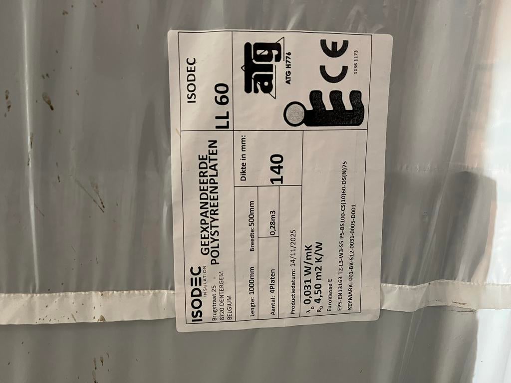 Eps 14cm, +- 20m2, Doe-het-zelf en Bouw, Isolatie en Afdichting, Ophalen