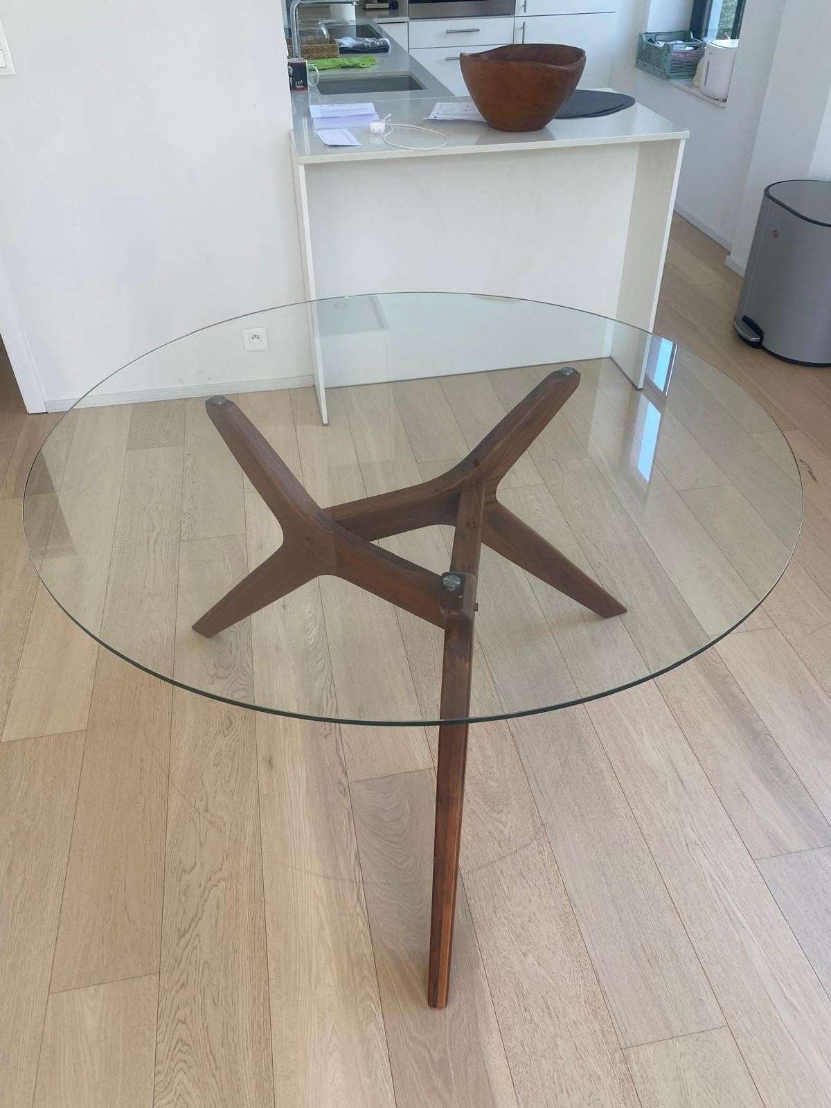 Table en verre, Maison & Meubles, Enlèvement, Utilisé, Rond, Verre