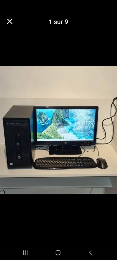 ProDesk COMPLET : I3 6100, RAM 8Go DDR4, SSD 250 Go + HDD 1, Ophalen