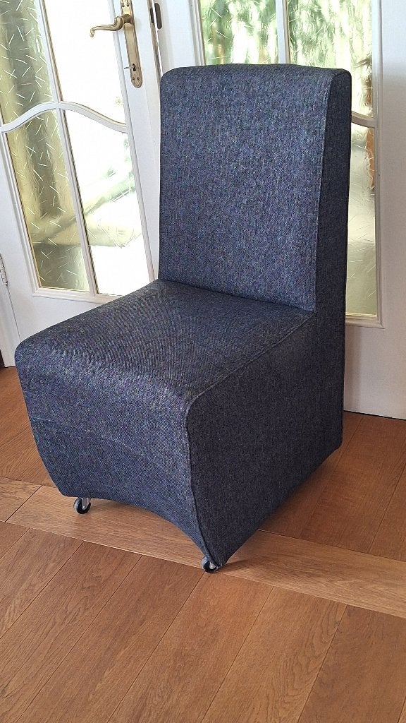 6 grijze stoelen met wieltjes in perfecte staat, Enlèvement, Comme neuf