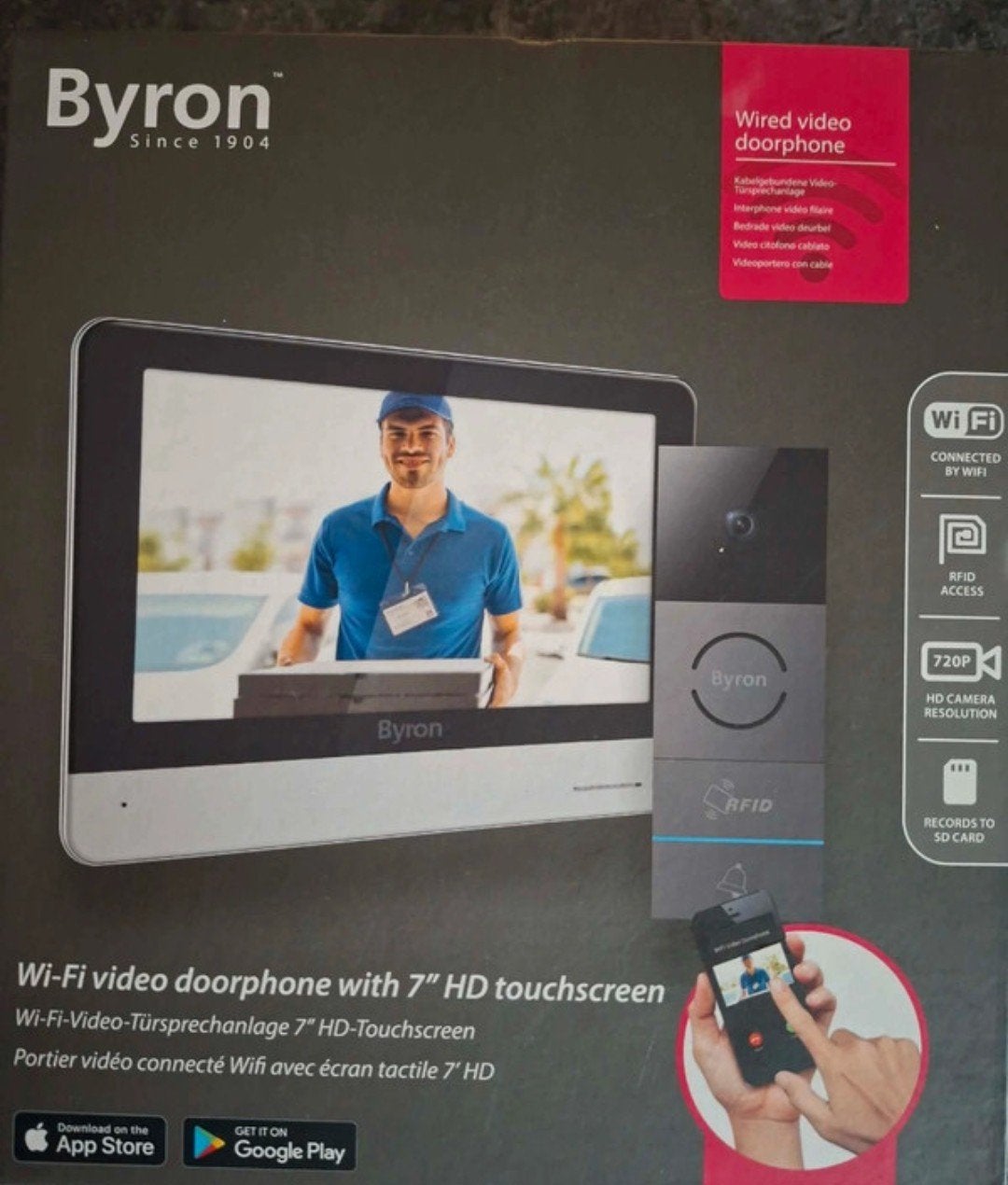deurbel Byron + scherm, Audio, Tv en Foto, Foto | Digitale fotokaders, Ophalen