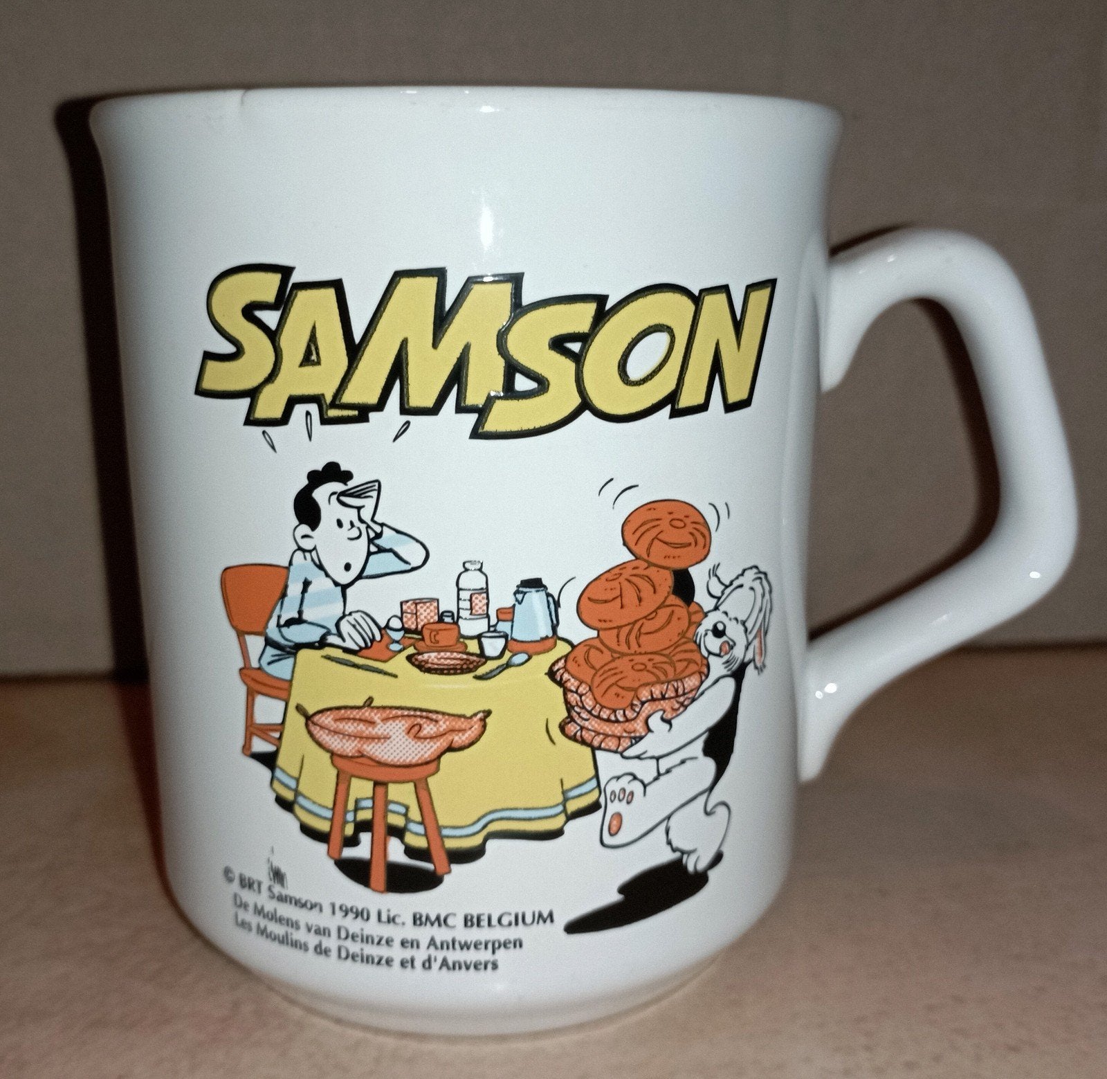 Koffietas/ mok Samson & Gert (1990), Verzamelen, Ophalen of Verzenden, Gebruikt, Tv, Gebruiksvoorwerp