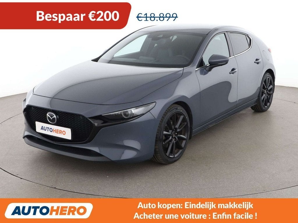 Mazda 3 2.0 Skyactiv-X Mild-Hybrid Selection AWD, Autos, Mazda, Cuir, Argent ou Gris, Achat, Euro 6