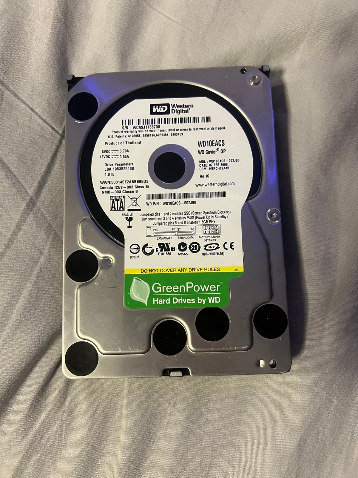 Western Digital 1TB HDD, Ophalen, Zo goed als nieuw, HDD