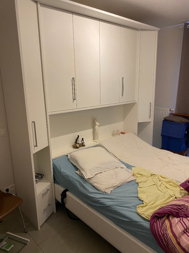 Slaapkamerkast en bed, Ophalen, Gebruikt, Tweepersoons, Moderne vormgeving