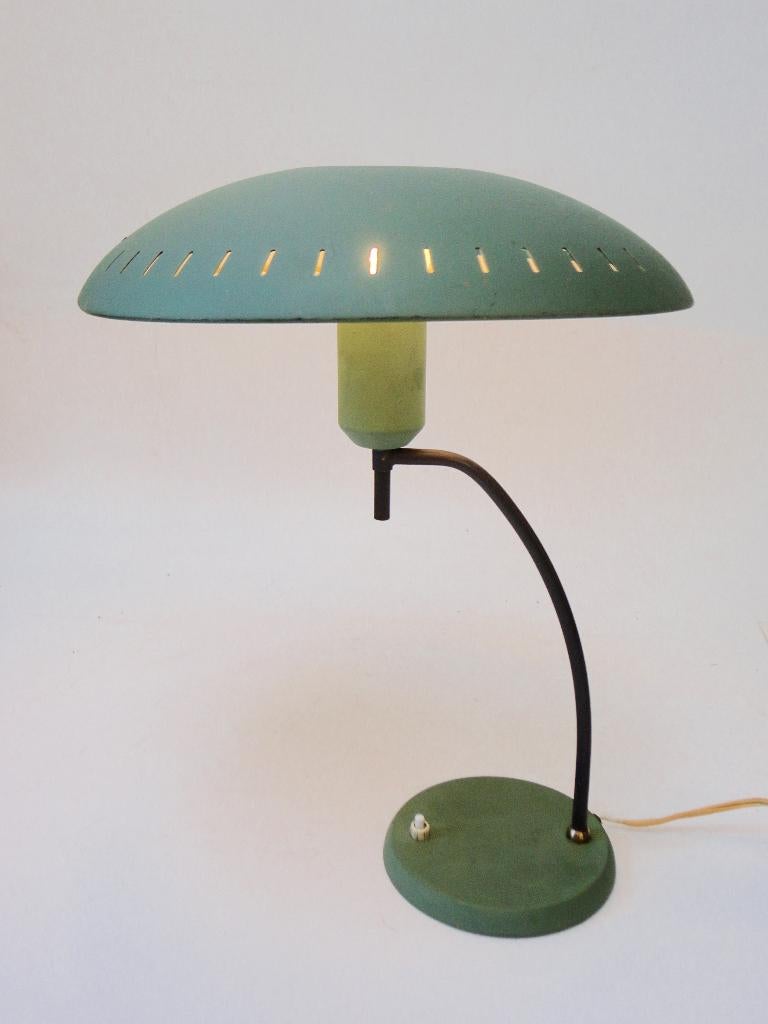 Iconische vintage Kalff lamp in groen, Ophalen