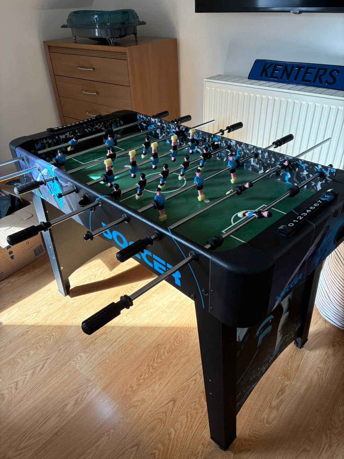 Kickertafel, Ophalen, Gebruikt